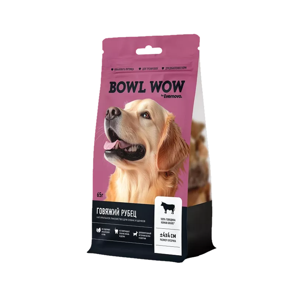 Лакомство BOWL WOW для собак: рубец говяжий
