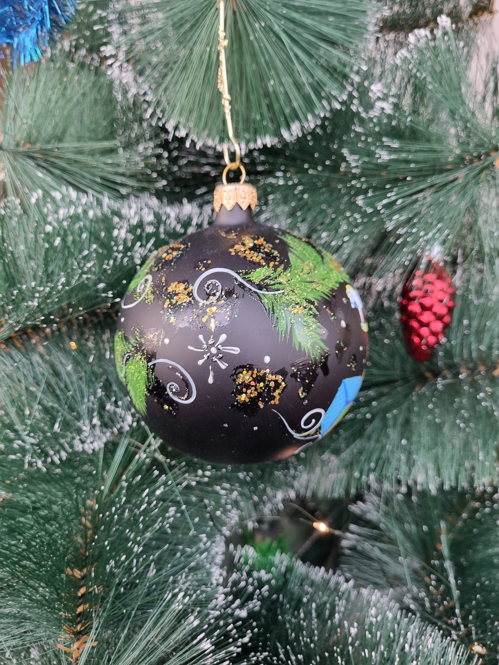 Шар стеклянный "Щелкунчик" ручная роспись