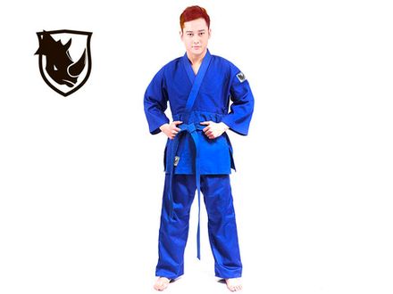 Кимоно дзюдо RHINO. Цвет синий. Размер 28-30. Рост 105.