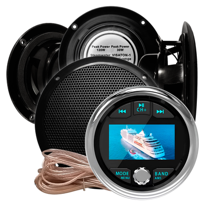 Комплект влагостойкой акустики для бани, сауны и хамама - AQUA Music DB002 VISATON Черный 4