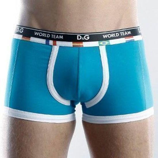 Мужские трусы боксеры голубые D&G World Team Blue