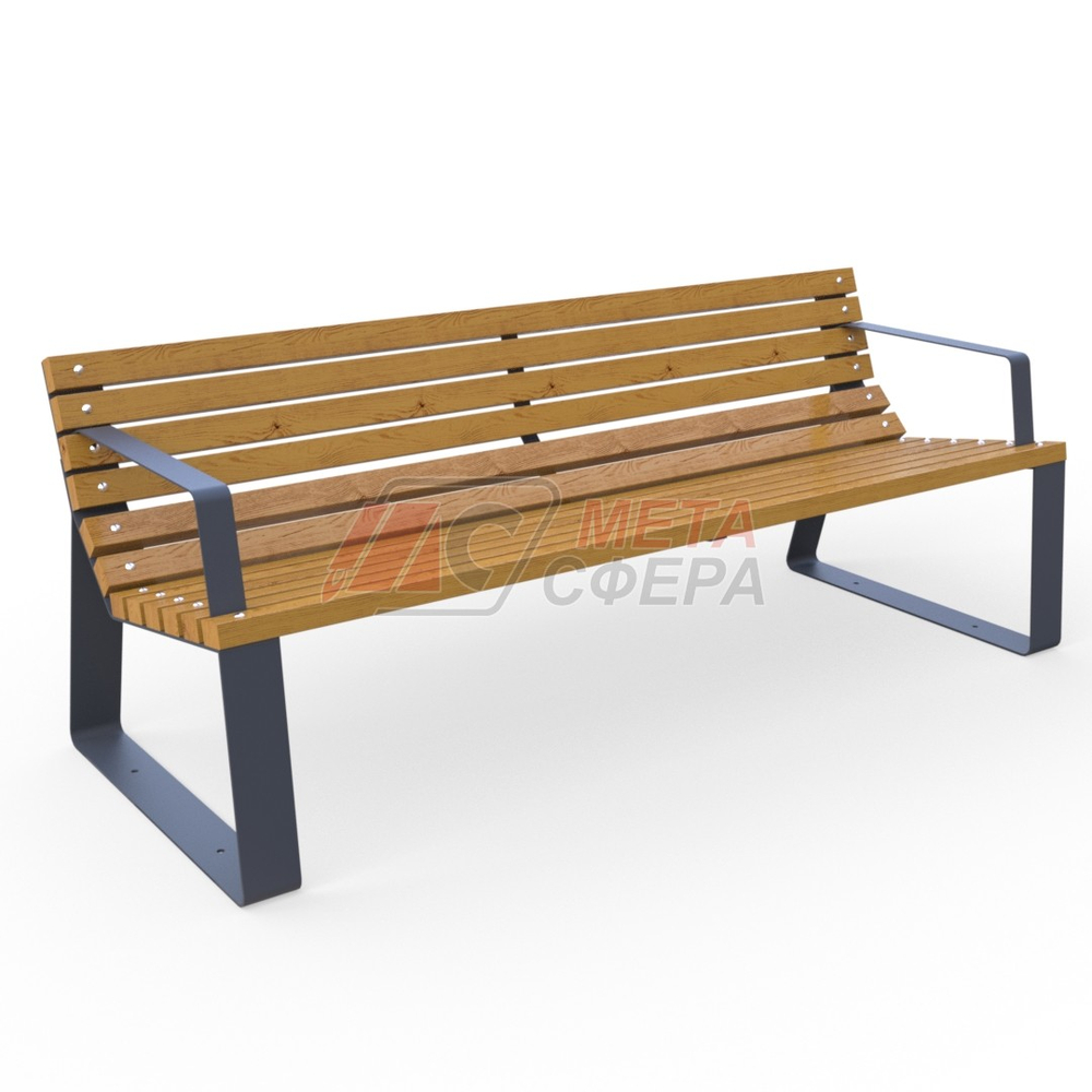 Скамейка Брюссель Line с подлокотниками