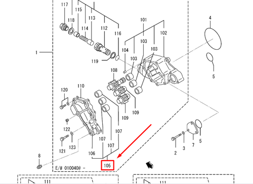 37735-72001 (37735-72000) CASE ASSY, OIL PUMP