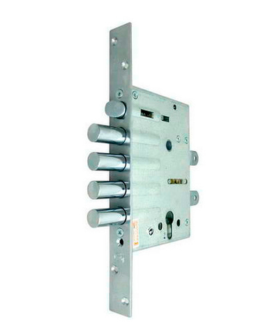 Замок Ритка врезной ЗВ-7РК-006-Хп хром 4 риг ,защелка(от рукоятки и ключа) БЕЗ БРОНИ