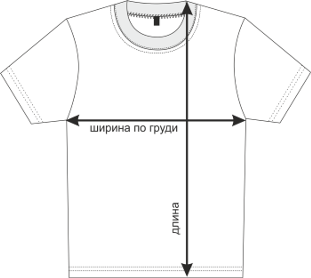 Футболка "Гжель 1". Двухслойная 140гр O-ворот с резинкой 2XS-4XL