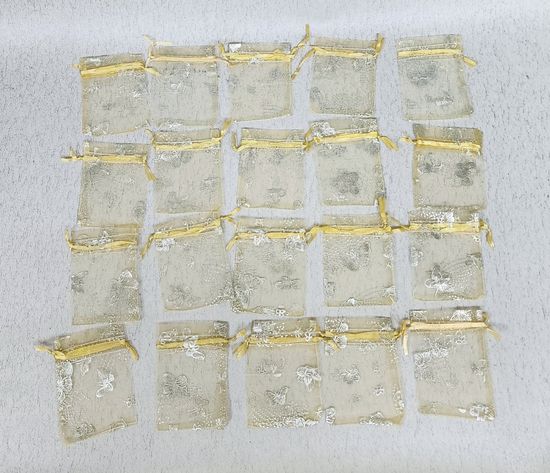 Мешок для подарков бирюза 20 шт