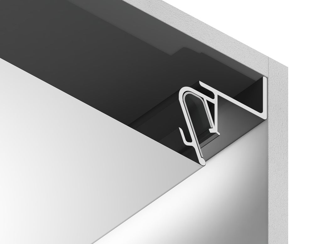 Ambrella Алюминиевый профиль 26*34 для натяжного потолка с шириной зазора 15мм для светодиодной ленты до 10мм Alum Profile GP4100BK