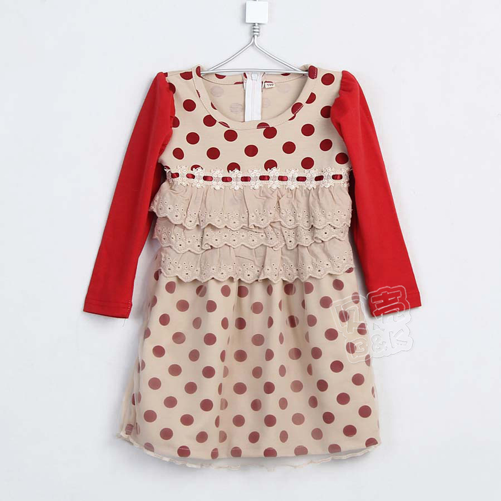 Платье детское в горох, с воланами из шитья и юбкой из органзы