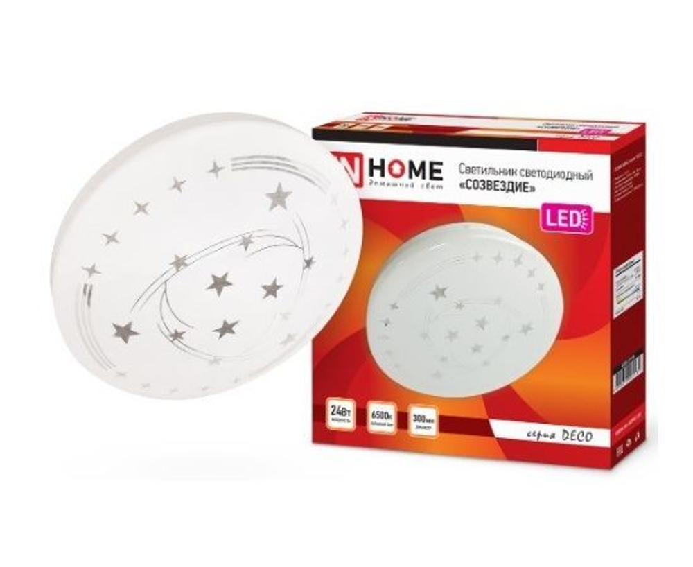 ASD/InHome светильник светодиодный декоративный 24W(1560lm) 6500K 6K 300x55 IP40 DECO НОЧНОЕ НЕБО