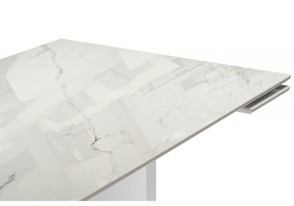 Керамический стол Woodville Монерон 200x100 дерево, белый