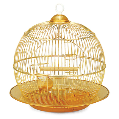 Клетка 350G для птиц круглая, золото, d350*330мм, Triol
