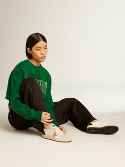 Ball Star in nappa and suede with glitter star and black heel tab