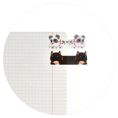 Закладки самоклеющиеся пластиковые фигурные 55*20 мм 100 шт. ФЕНИКС Собаки (65200)