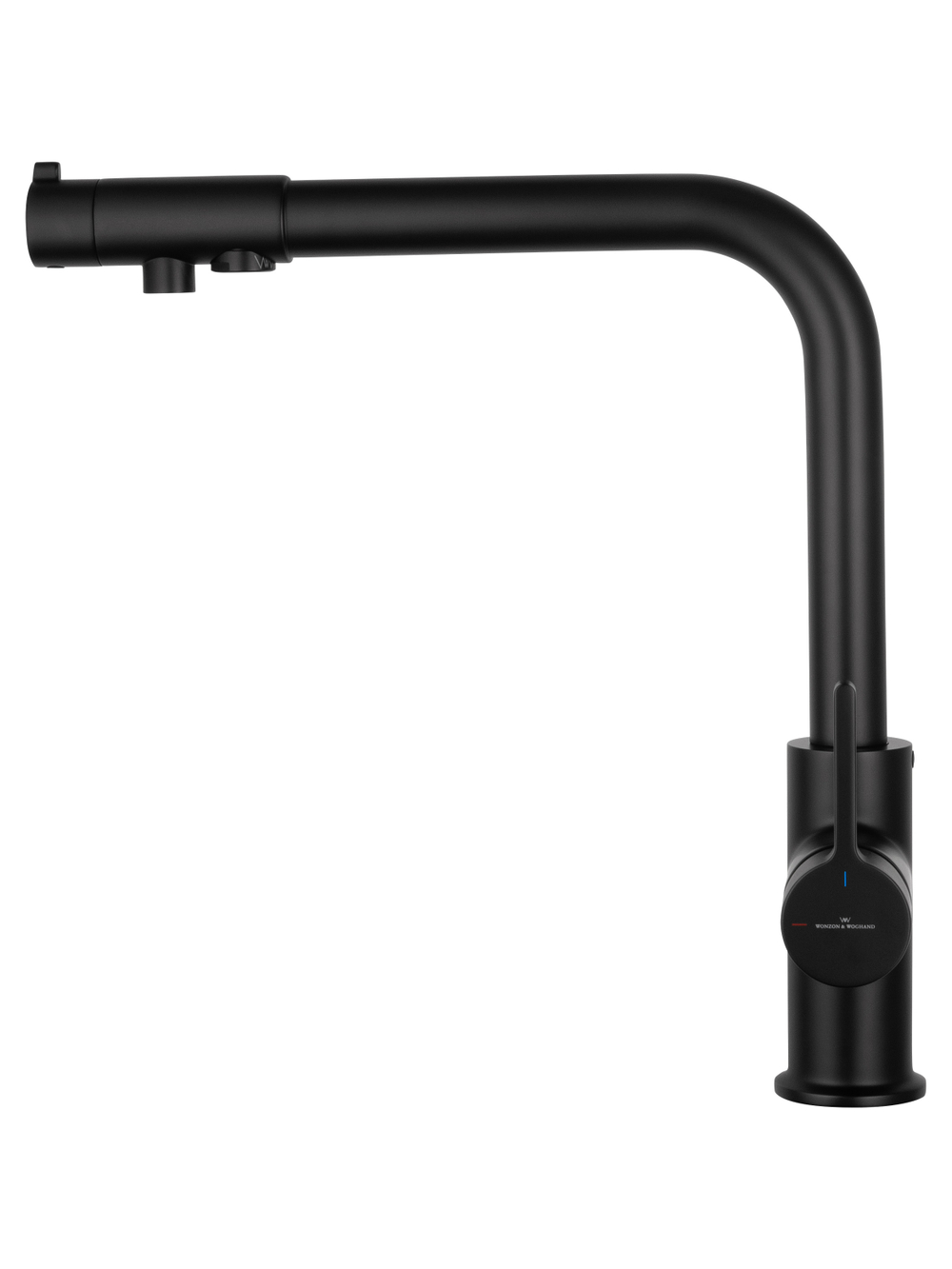 Смеситель для кухни c подключением фильтра WONZON & WOGHAND, Черный матовый (WW-88458008-MB)
