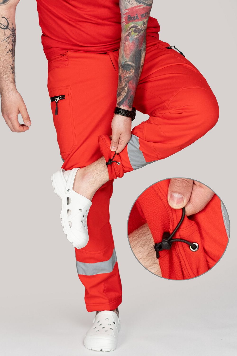 Брюки демисезонные мужская Скорая помощь MedicLine SOFTSHELL красные