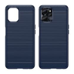 Чехол синего цвета в стиле карбон для смартфона Realme 9i 5G, серии Carbon от Caseport