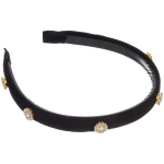 Ободок для волос «МАРЦИПАН», нанти, ширина 1,5см, микс 6 цветов ( в пакете с подвесом)