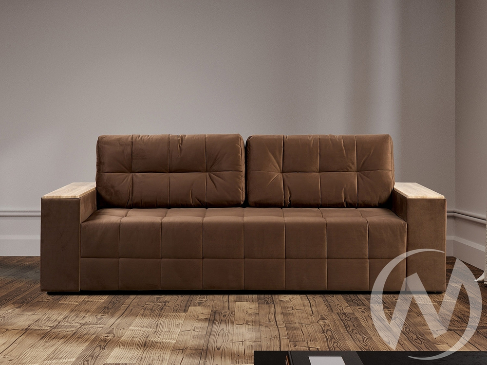 Диван прямой Элегант БД (2022) ДЕКОР ДУБ/GROUND 03 (коричневый)