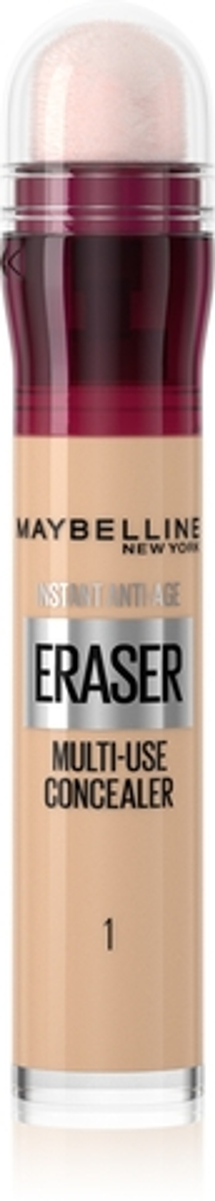 MAYBELLINE NEW YORK Instant Anti Age Eraser - Корректор в жидкой текстуре с аппликатором в виде губки оттенок 01 Light, 6 ml