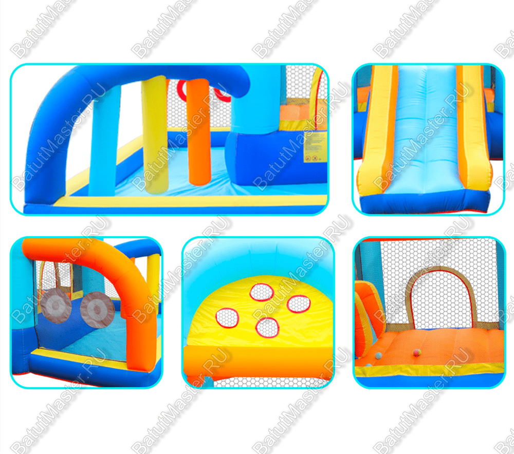 Батут для детей для дома "Веселая игра" 4*4*2,5 м