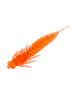 Приманка ZUB-LARVA  60мм(2,4")-7шт, (цвет 250) морковный с блестками
