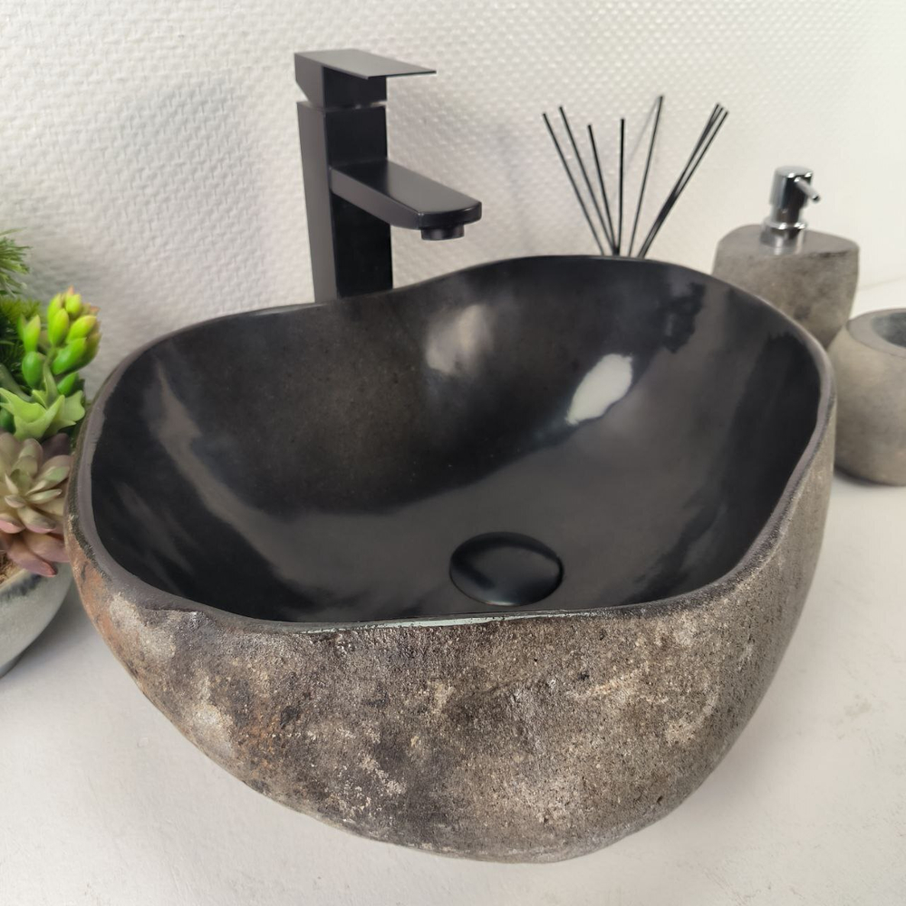 Раковина из речного камня RS-65455 44*37*15 0861