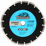 Диск отрезной алмазный по бетону, Diaforce, Segment Basic, сегмент край, 230х22.23х2.4 мм, сух рез,