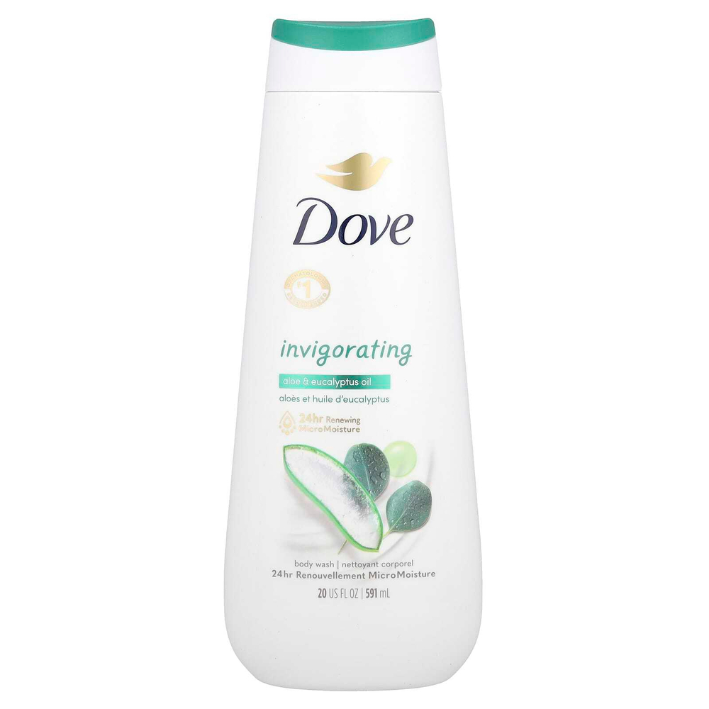 Dove, Бодрящее гель для душа, алоэ и масло эвкалипта, 591 мл (20 жидк. унц.)