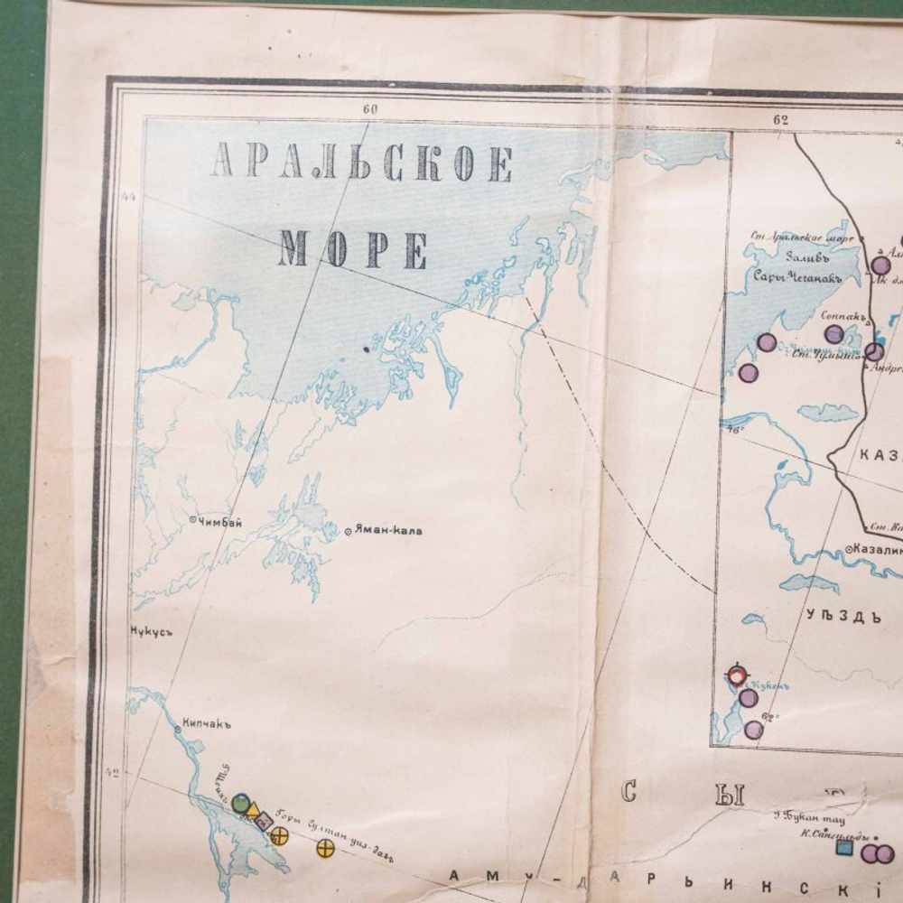 Карта полезных ископаемых Туркестана и Бухары