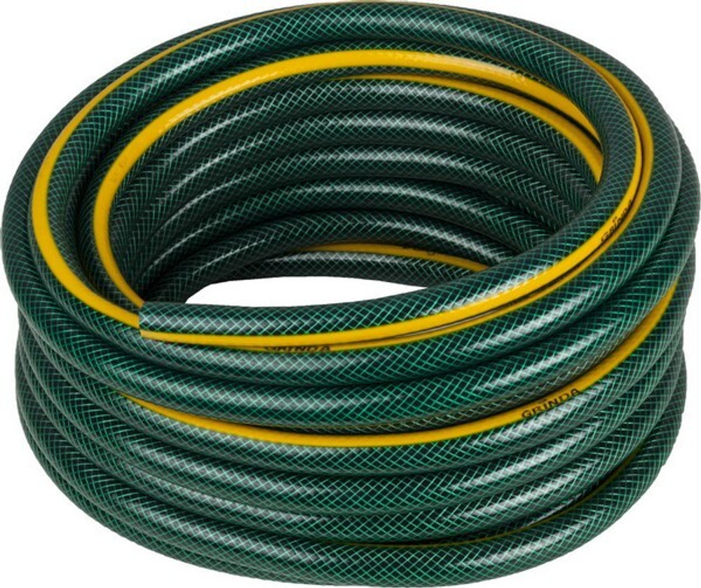 Шланг ПВХ армированный "GRINDA STANDARD" 10 атм 3 слоя 1"х25м