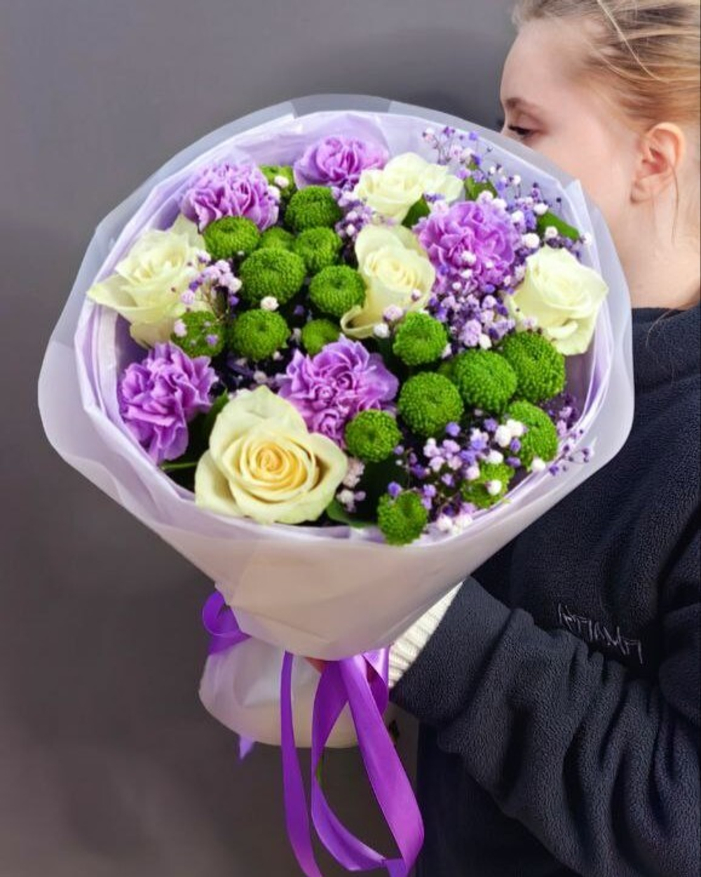 Авторский букет в сиреневой гамме