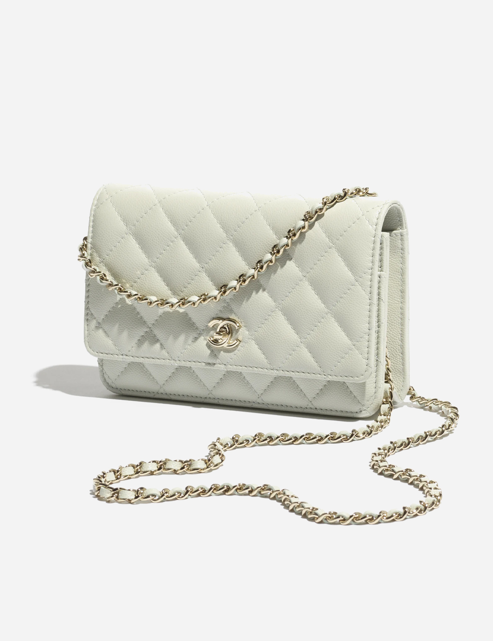 Сумка Chanel Classic Wallet On Chain Lambskin "Light Green"