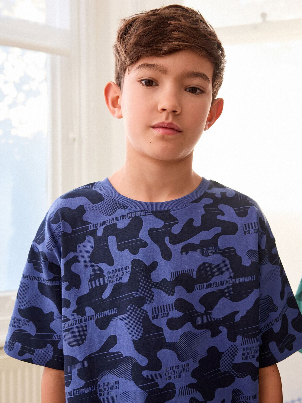 Пижама для мальчика Next Q66-653, 3 шт., Синий, Зеленый, Серый