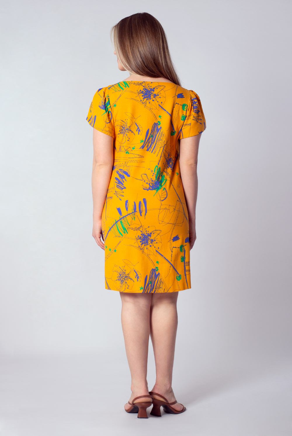 Платье женское 2572ЛПБ, Абстракция #363Абб052572ЛП