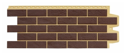 Фасадная панель "Состаренный Кирпич Элит" - Каштан