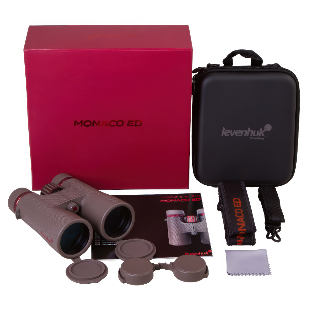 Бинокль Levenhuk Monaco ED 12x50 - Комплект поставки