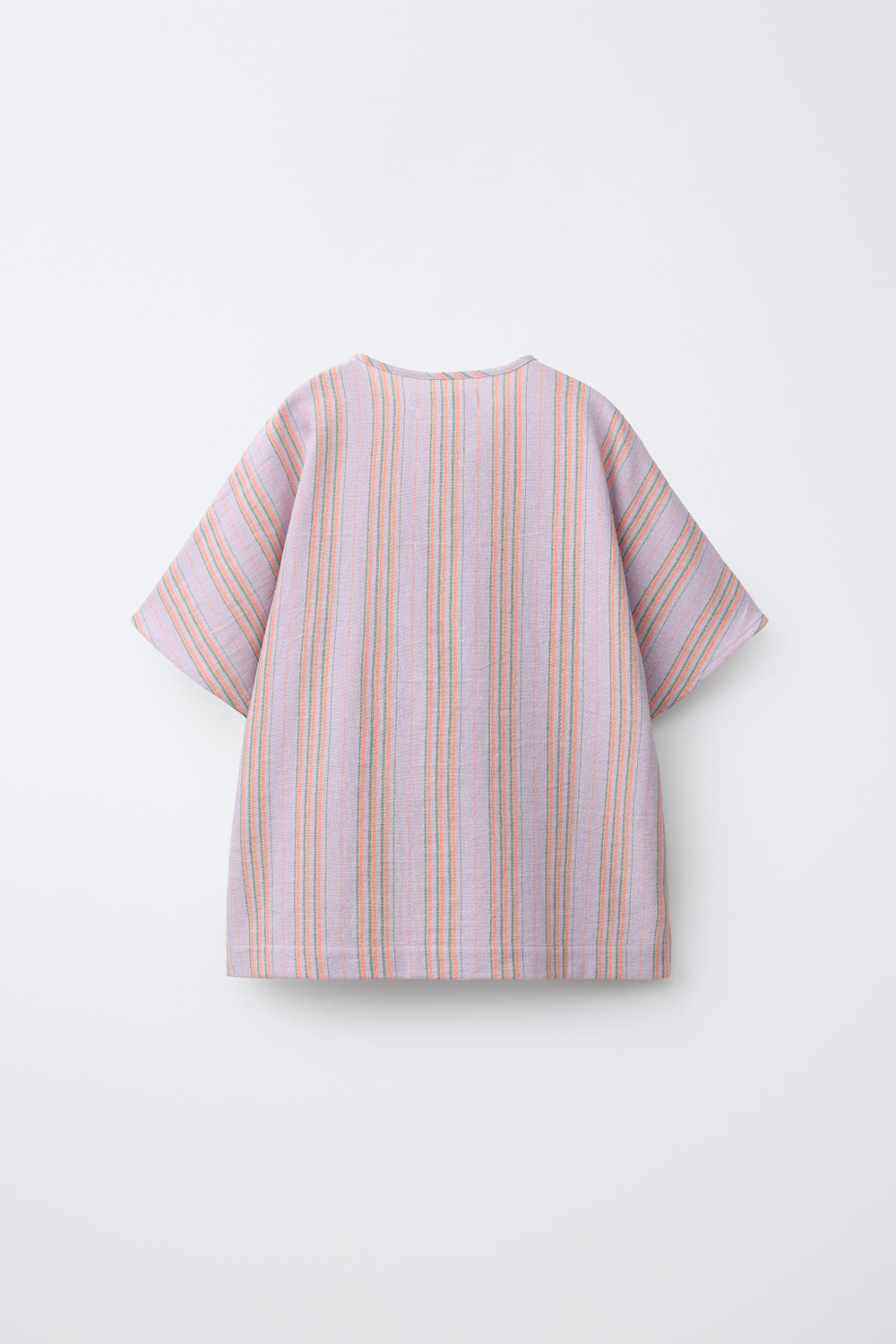 ZARA РУБАШКА В ПОЛОСКУ, РОЗОВЫЙ/ЛИЛОВЫЙ