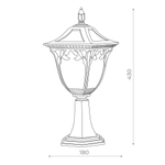 SL083.705.01 Светильник уличный наземный ST-Luce Кофейный/Кофейный, Прозрачный E27 1*60W CHIANI