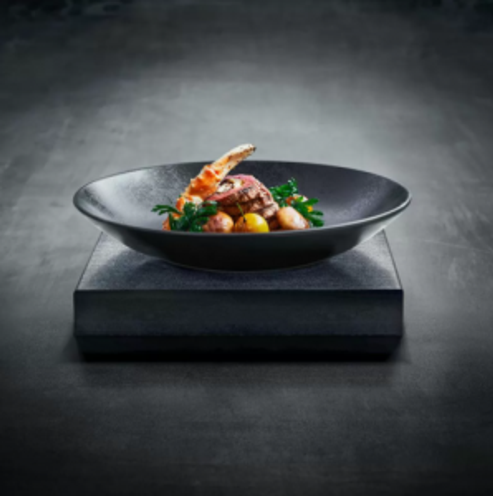 Тарелка Coupe круглая глубокая RAK Porcelain Karbon 1,2 л, d 26 см (81220532)