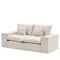 Двухместный диван Anarela 240 см, бежевый лен со съемным чехлом