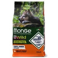 Сухой корм Monge Dog BWild GRAIN FREE Puppy & Junior для щенков, беззерновой, из мяса утки с картофелем