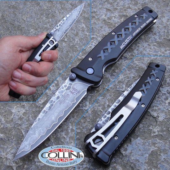 Складной нож Mcusta Bushi Sword Tsuchi Damascus MC-0161D c клинком из стали VG-10 San Mai (Laminated Stainlesss Damascus) рукоять алюминий