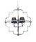 Подвесная люстра Lumina Deco Baltimore LDP 8020-4 CHR+BK