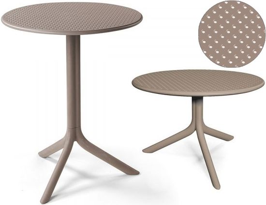 Стол пластиковый обеденный Step + Step Mini цвет тортора Италия Nardi