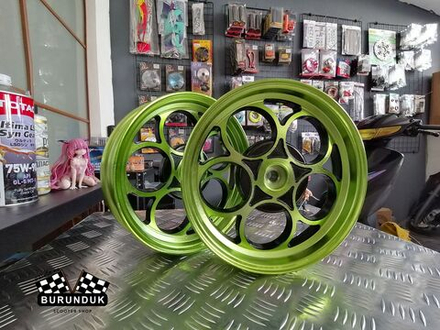 TWPO ЛИТЫЕ ДИСКИ зелёные [к дисковым тормозам] DIO AF / ZX