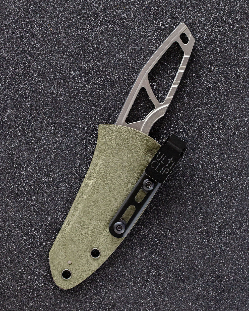 ПРЕДЗАКАЗ Туристический скелетный нож STEELBRO STORMBORN Stonewash сталь DC53 (зеленый Kydex)