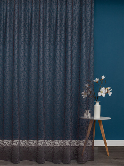 Тюль жаккард, пр-во Турция, ш. 295 см, серый