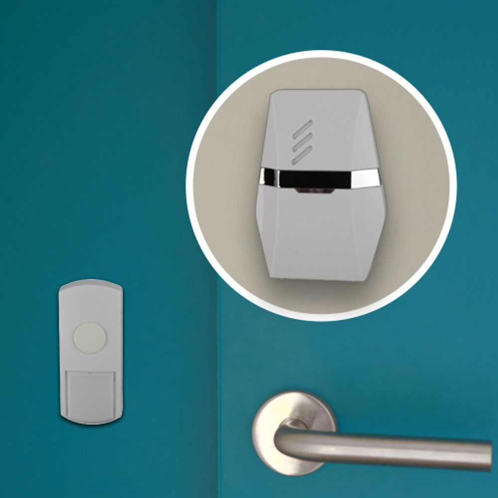 Звонок дверной ЭРА C81 беспроводной белый с серебром 6 мелодий | Электрозвонки беспроводные