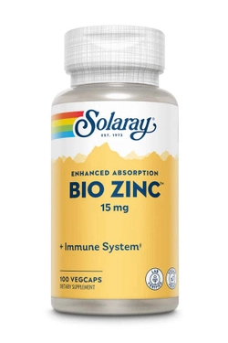 Bio Zinc 15mg 100 capsules Solaray