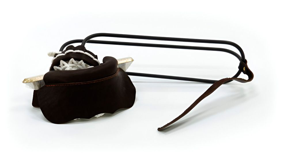 Комплект луз с выкатом RU-01, скоба - латунь (лен, кожа)